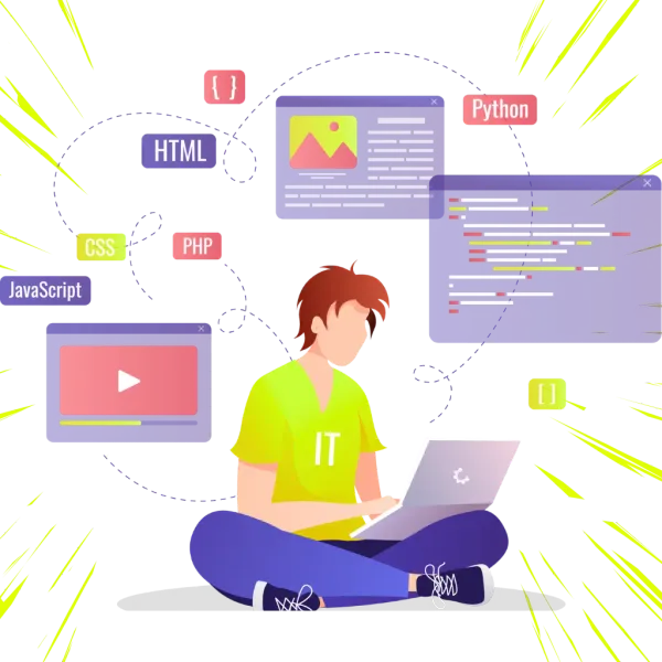 Illustration moderner Webentwicklung