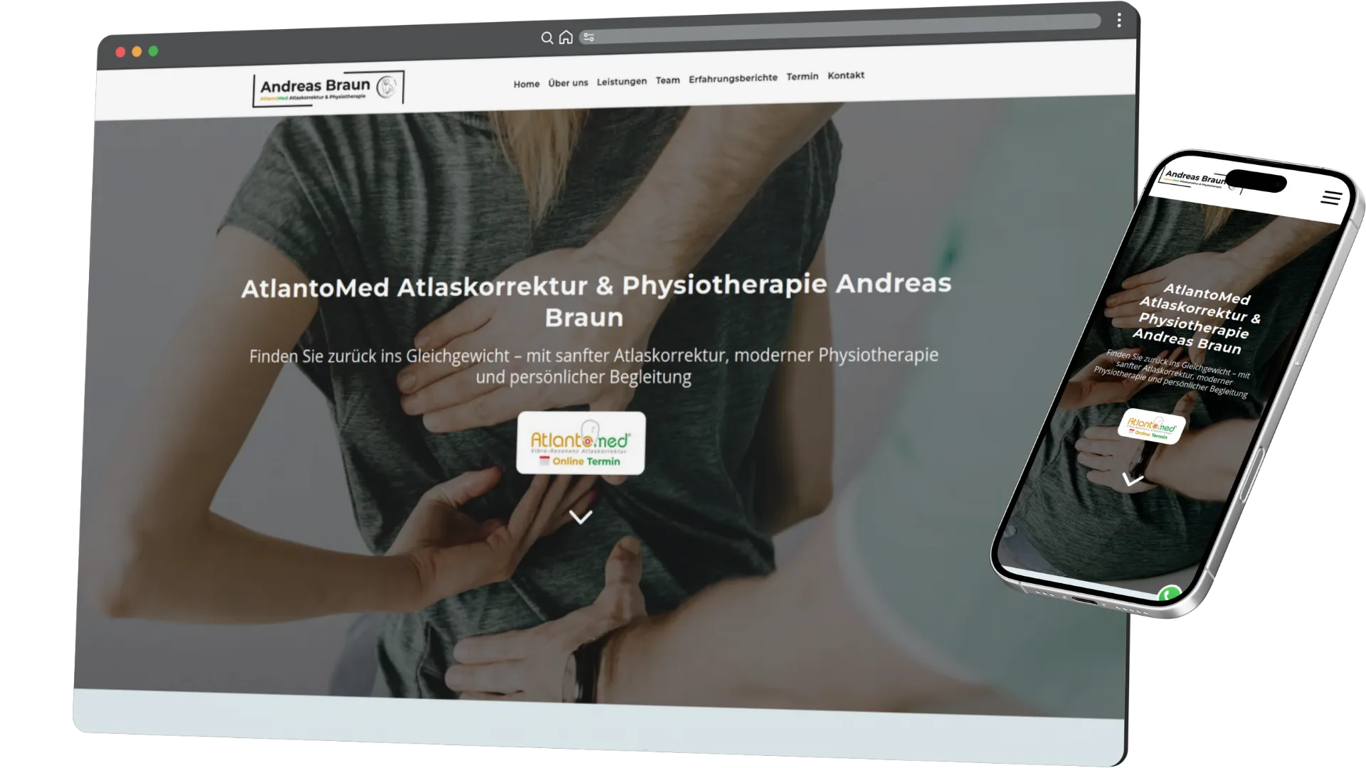 Startseite der Praxis Atlaskorrektur & Physiotherapie Andreas Braun