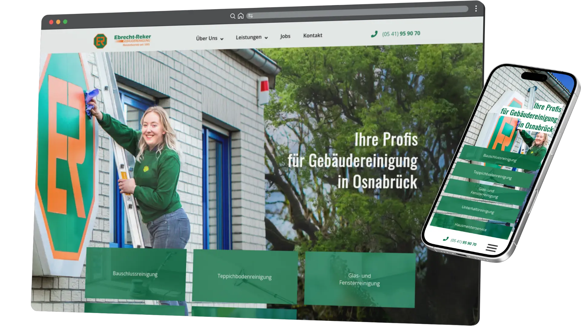 Vorschau der Ebrecht-Reker Webseite